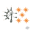 Herrnhuter Sternenkette kurz gelb/rot